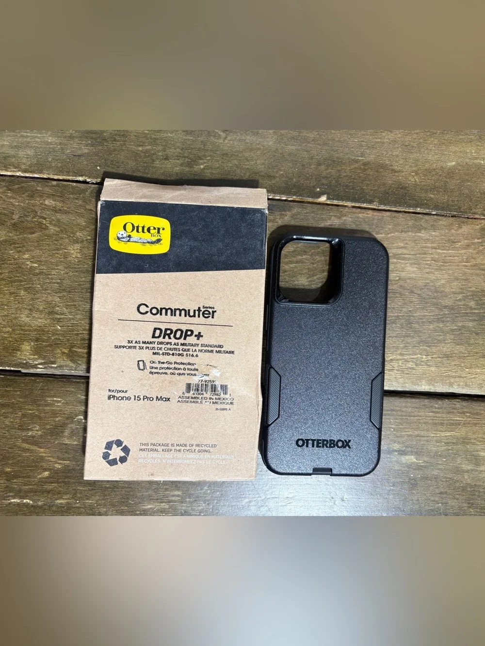 NEW OtterBox iPhone 15 Pro MAX Commuter Series Case - Black, Slim & Tough
